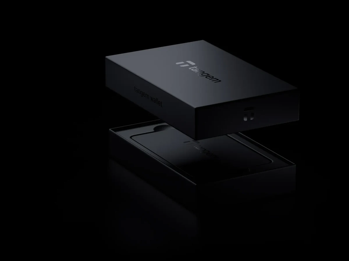 Tangem hardware wallet in its retail packaging